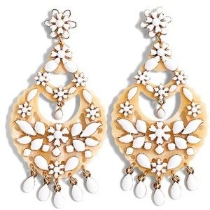 J. Crew Floral Chandelier Earrings